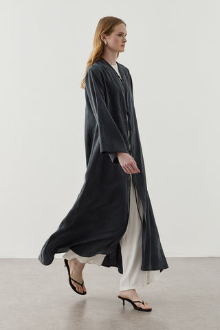 Geniş Britli Kimono Siyah