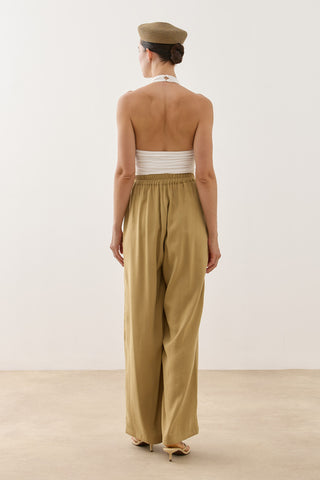 Geniş Dökümlü Pantolon Camel