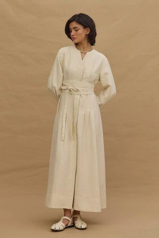 Geniş Kuşaklı Elbise Taş