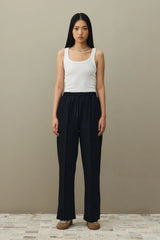 Wide Leg Sweatpants Navy Blue