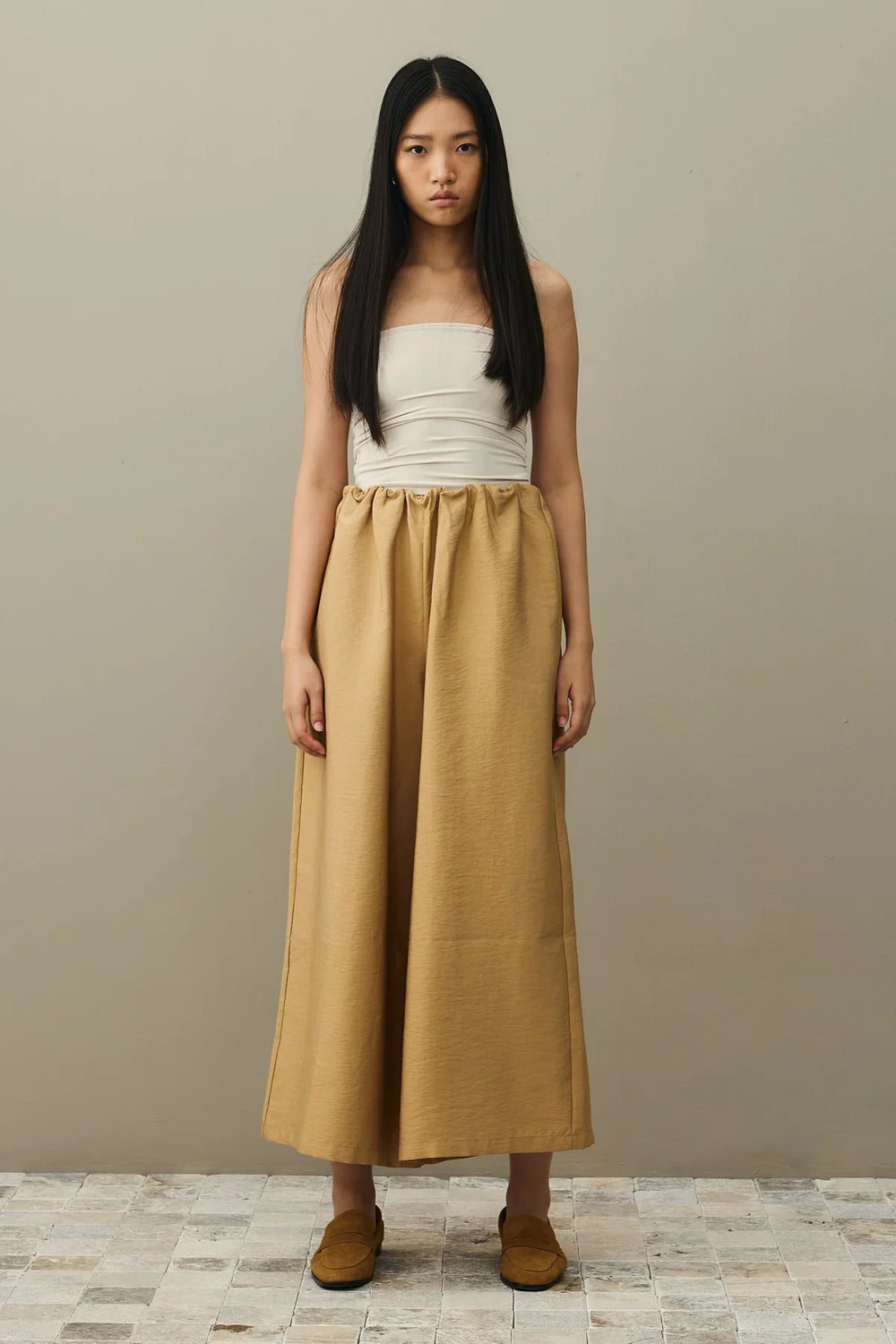 Wide Camel Trousers