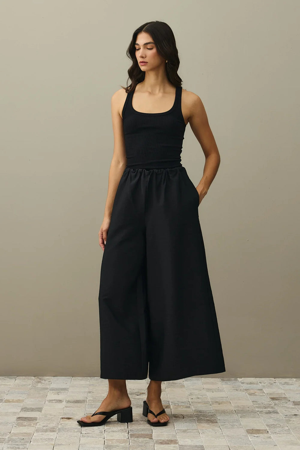 Wide Trousers Black