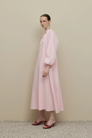 Geniş Vual Elbise Pembe