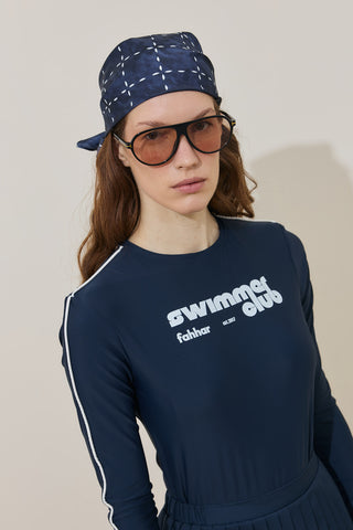 Geometrik Desen Bandana Lacivert