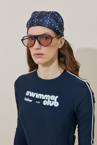Geometrik Desen Bandana Lacivert