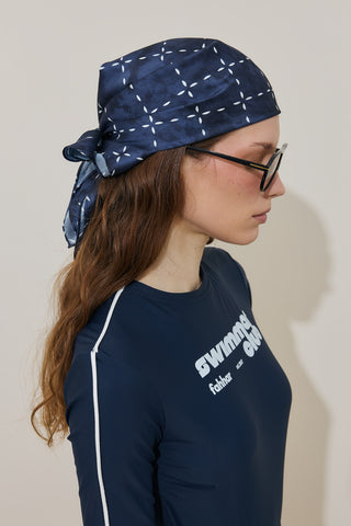 Geometrik Desen Bandana Lacivert