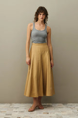 Gode Detaylı Etek Camel