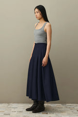 Gode Detaylı Etek Lacivert