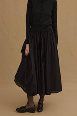 Layered Skirt with Gode Detail Black