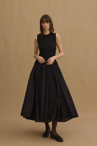 Layered Skirt with Gode Detail Black