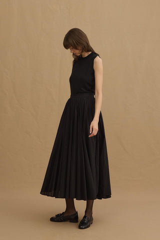 Layered Skirt with Gode Detail Black