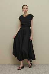 Godeli Lyocell Keten Etek Siyah