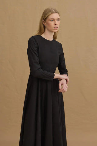 Godeli Maxi Elbise Siyah - Fahhar Design