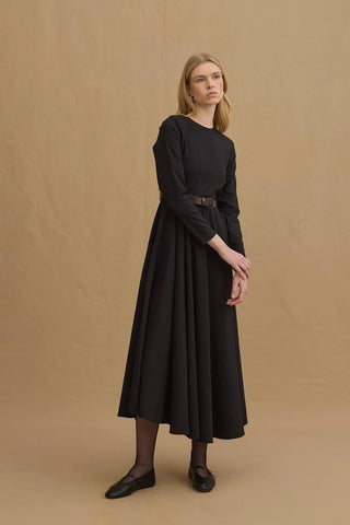 Godeli Maxi Elbise Siyah - Fahhar Design
