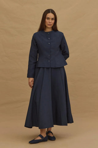 Godeli Maxi Etek Lacivert - Fahhar Design