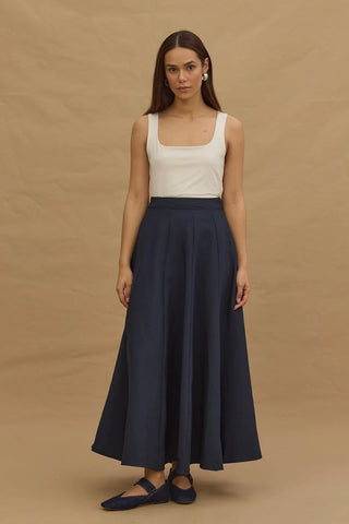 Godeli Maxi Etek Lacivert - Fahhar Design