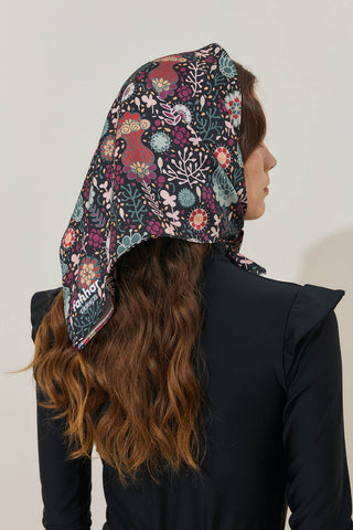 Graphic Flora Bandana Mürdüm