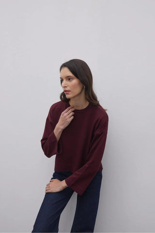 İnce Triko Kazak Bordo - Fahhar Design