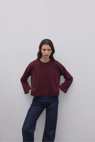 İnce Triko Kazak Bordo - Fahhar Design