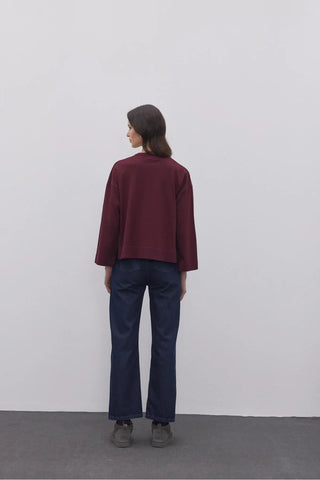 İnce Triko Kazak Bordo - Fahhar Design