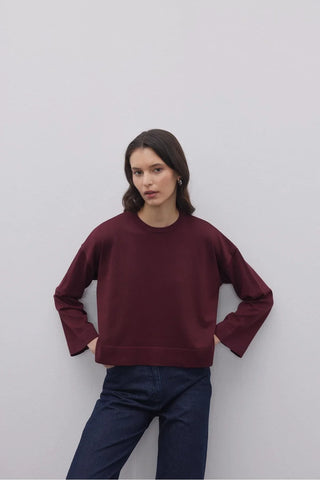İnce Triko Kazak Bordo - Fahhar Design