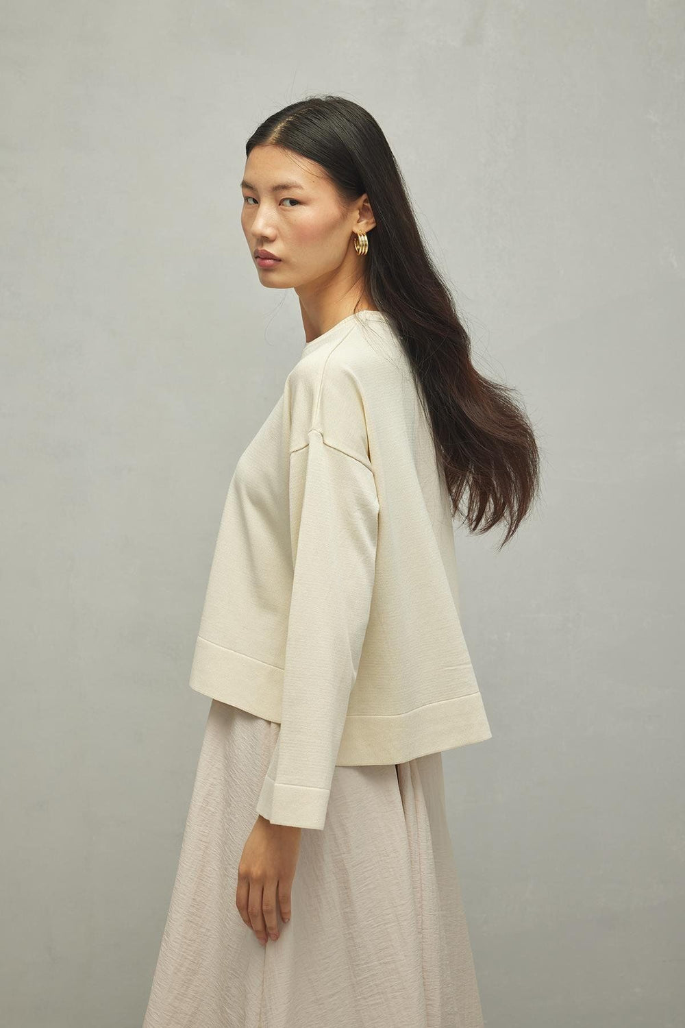 Fine Knit Sweater Stone