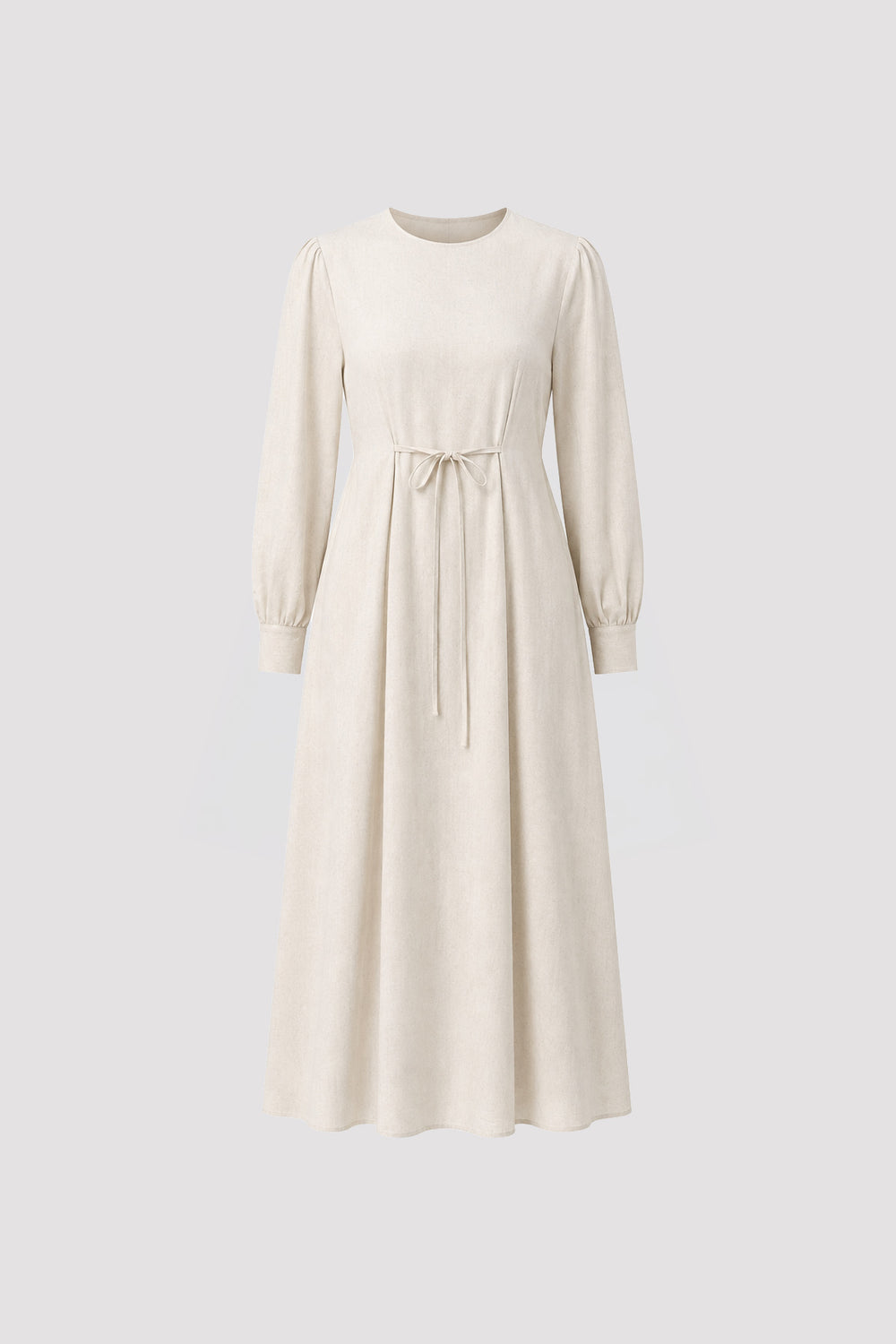 Linen Dress with Rope Detail, Beige