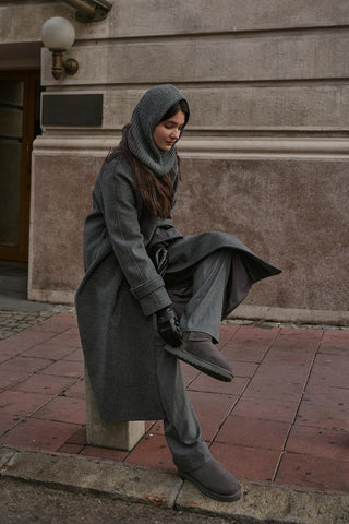 İpli Balaclava Bere Başlık Antrasit - Fahhar Design