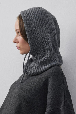 İpli Balaclava Bere Başlık Antrasit - Fahhar Design