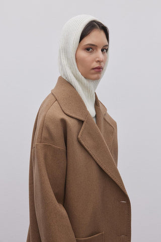 İpli Balaclava Bere Başlık Ekru