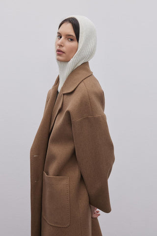 İpli Balaclava Bere Başlık Ekru
