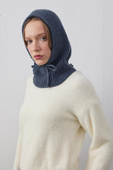 İpli Balaclava Bere Başlık İndigo