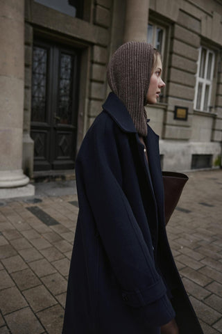 İpli Balaclava Bere Başlık Kahverengi - Fahhar Design