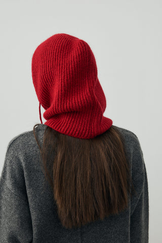 İpli Balaclava Bere Başlık Kırmızı