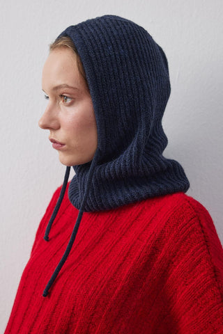 İpli Balaclava Bere Başlık Lacivert - Fahhar Design