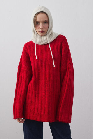 İpli  Balaclava Bere Başlık Taş