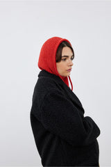 İpli Balaclava Bere Şeftali