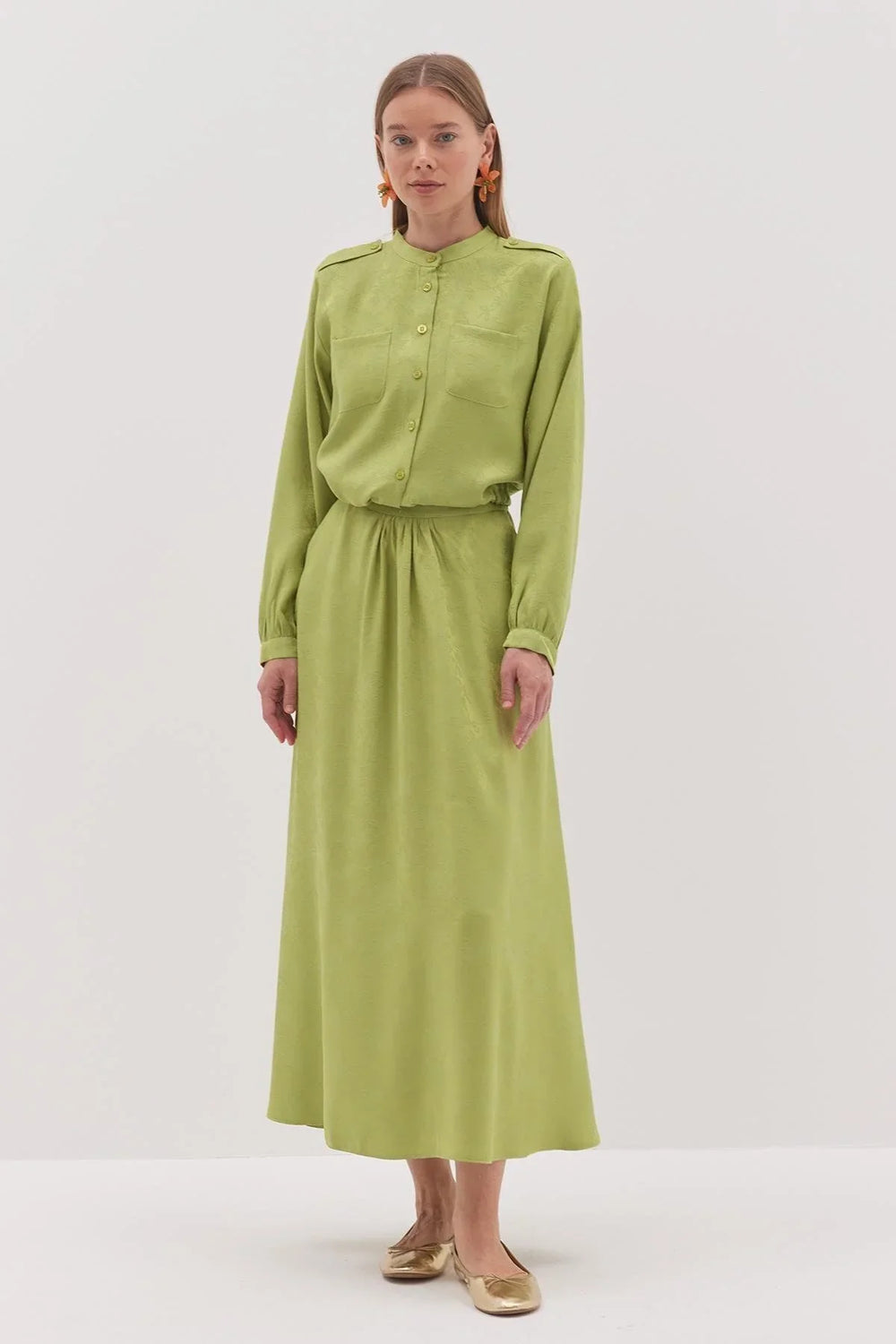 Jacquard Women's Suit Avocado Green