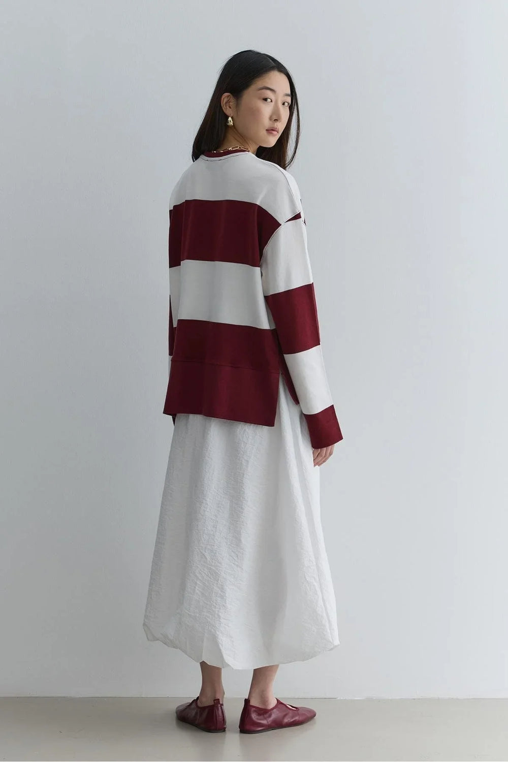 Thick Folded Premium Sweater Claret Red