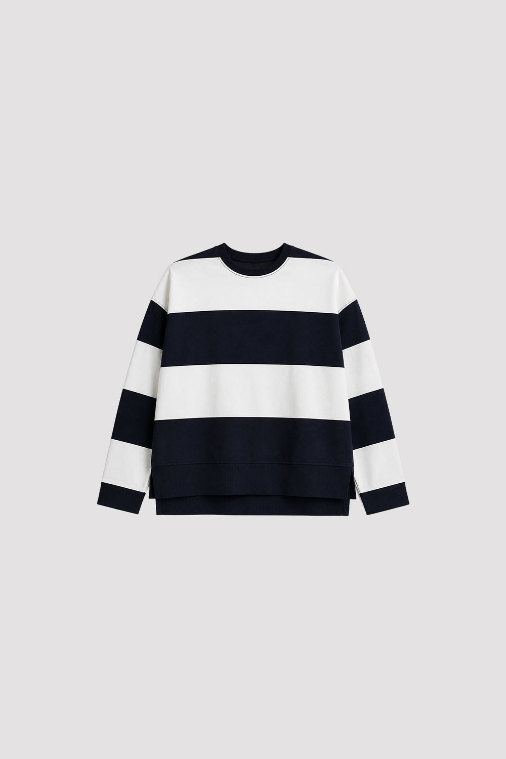 Thick Folded Premium Sweatshirt Navy Blue
