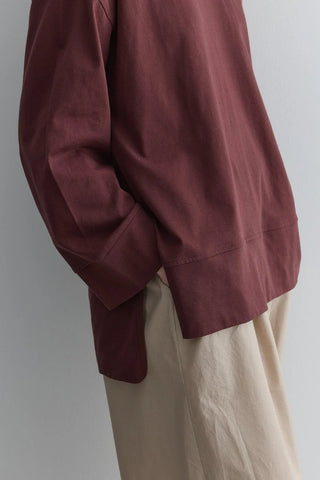 Kalın Katlamalı Sweatshirt Bordo - Fahhar Design