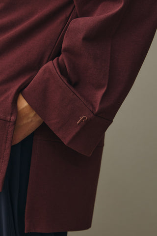 Kalın Katlamalı Sweatshirt Bordo