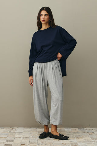 Kalın Katlamalı Sweatshirt Lacivert