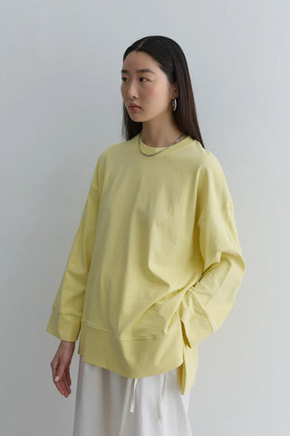 Kalın Katlamalı Sweatshirt Sarı - Fahhar Design