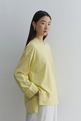 Kalın Katlamalı Sweatshirt Sarı - Fahhar Design
