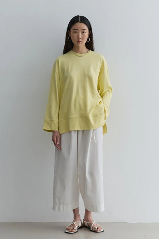 Kalın Katlamalı Sweatshirt Sarı - Fahhar Design