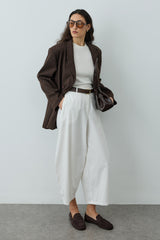 Kanvas Balon Pantolon Ekru