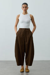 Kanvas Balon Pantolon Kahverengi