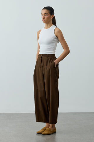 Kanvas Balon Pantolon Kahverengi