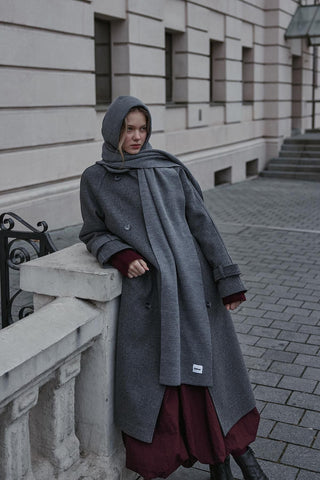 Hooded Scarf Anthracite